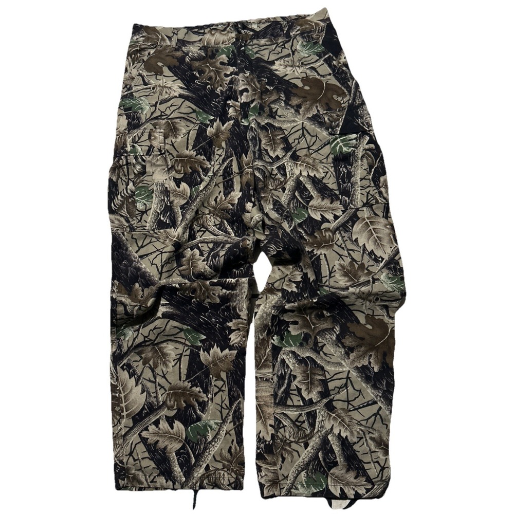 Master Sportsman Men's L Outdoor Gear Hunting Camo Cargo Pants Loose Fit 36